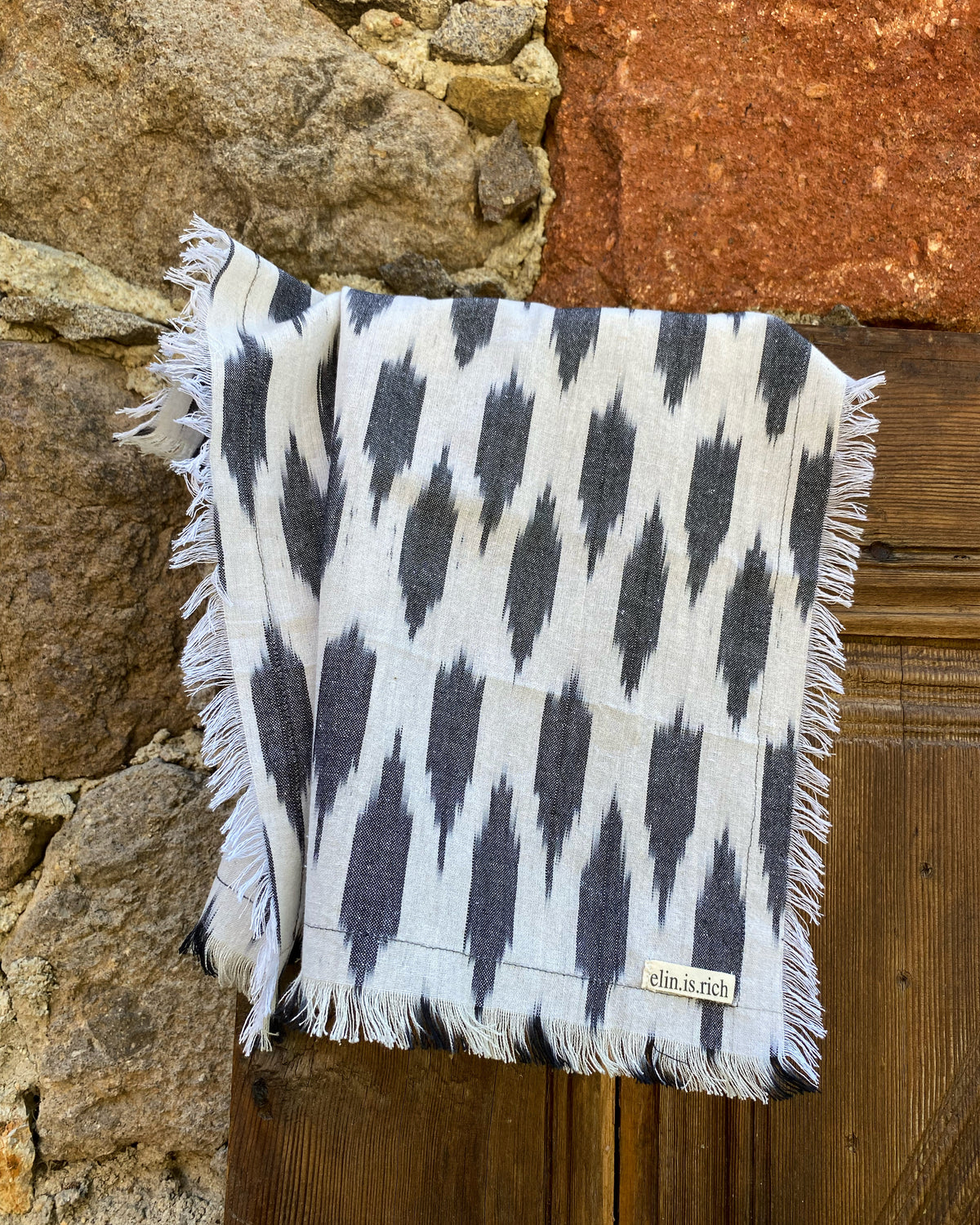 Black & White Ikat Napkins — Set of 2