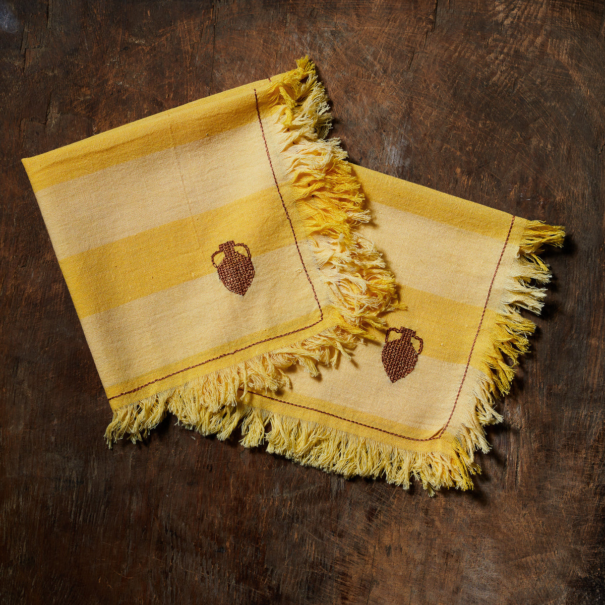 BRIGHT SUN Linen Blend Napkins | Set of 2